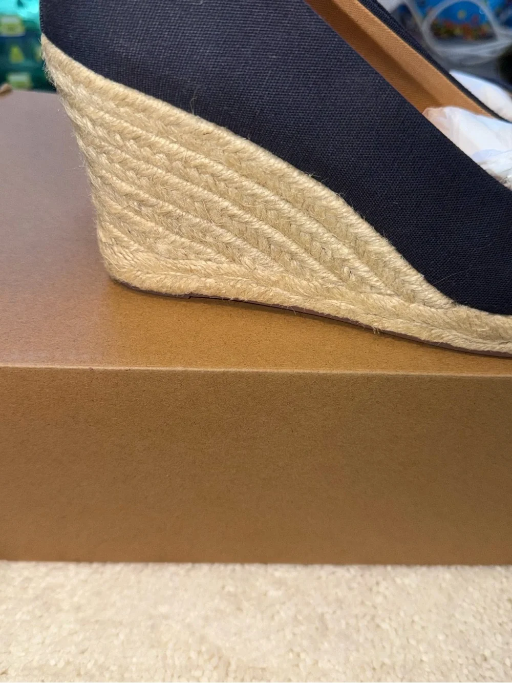 J. Crew Navy Canvas Espadrille Flats